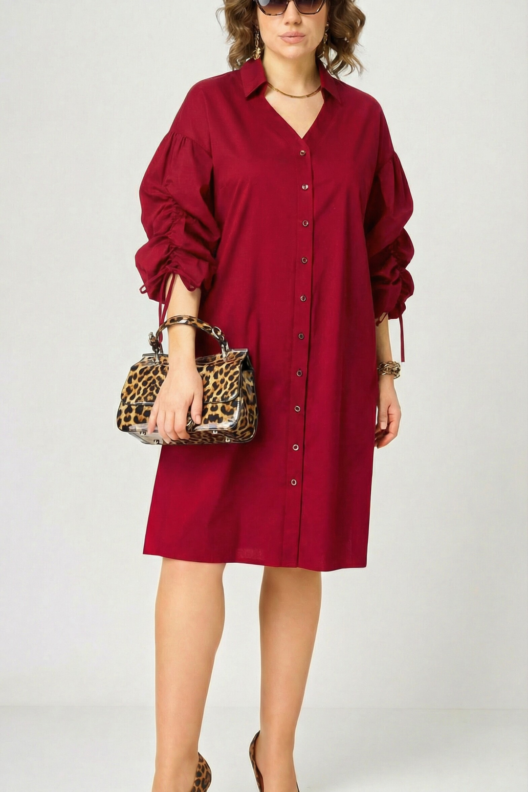 Платье EVA GRANT 7102 красный - фото 2