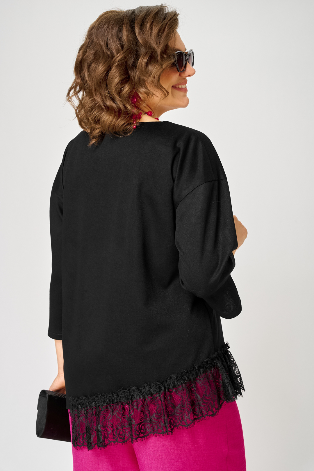 Блуза EVA GRANT 7148-1 черный - фото 2