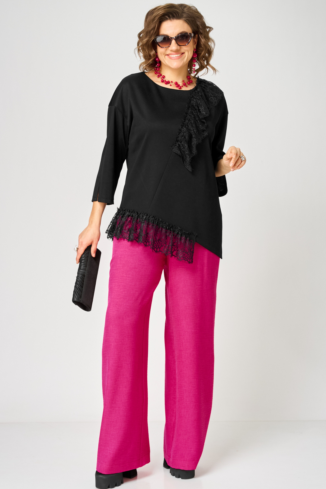 Блуза EVA GRANT 7148-1 черный - фото 6