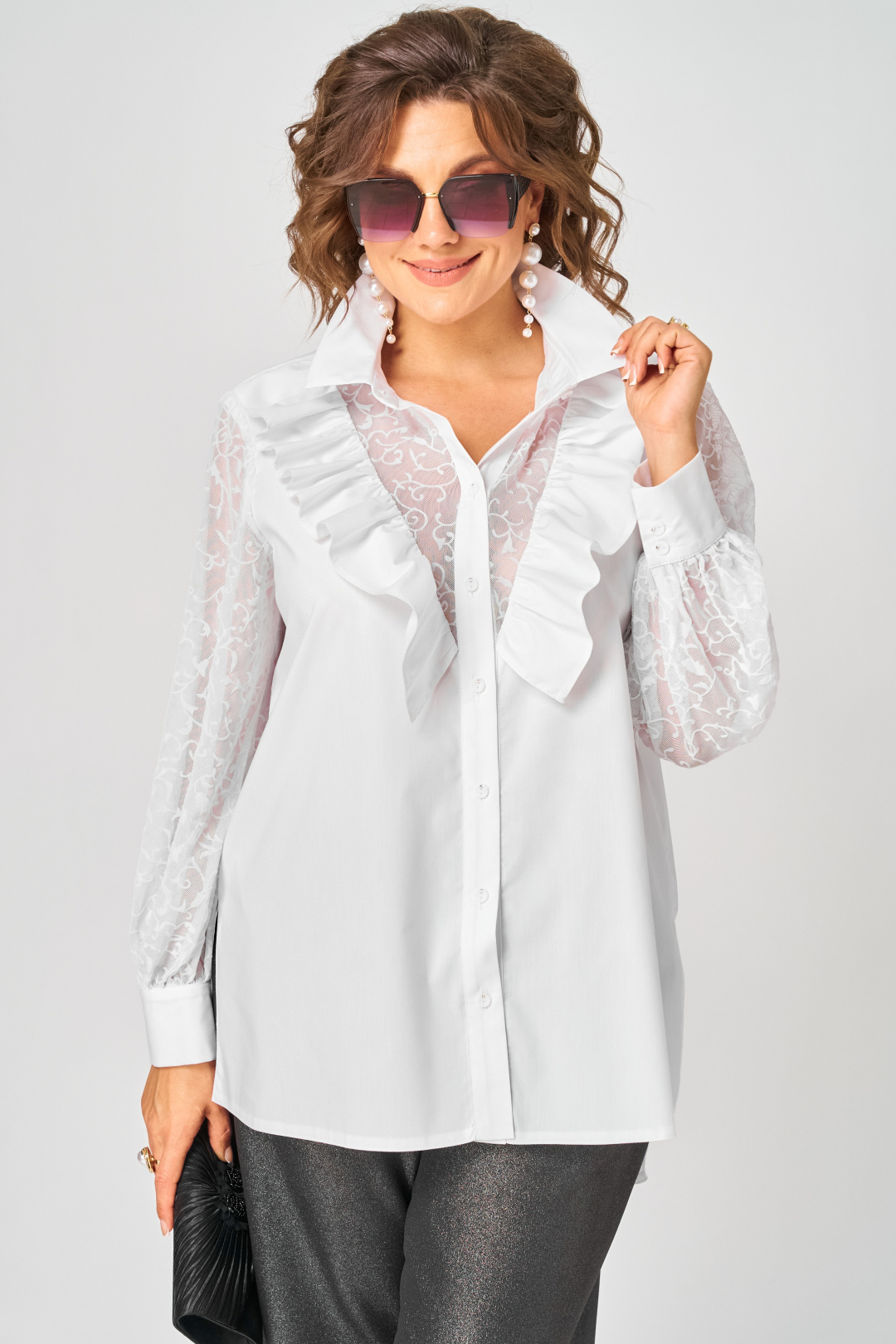 Блузка EVA GRANT 7174-1В белый