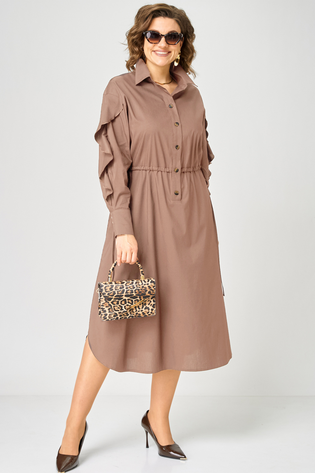 Платье EVA GRANT 7223 мокко