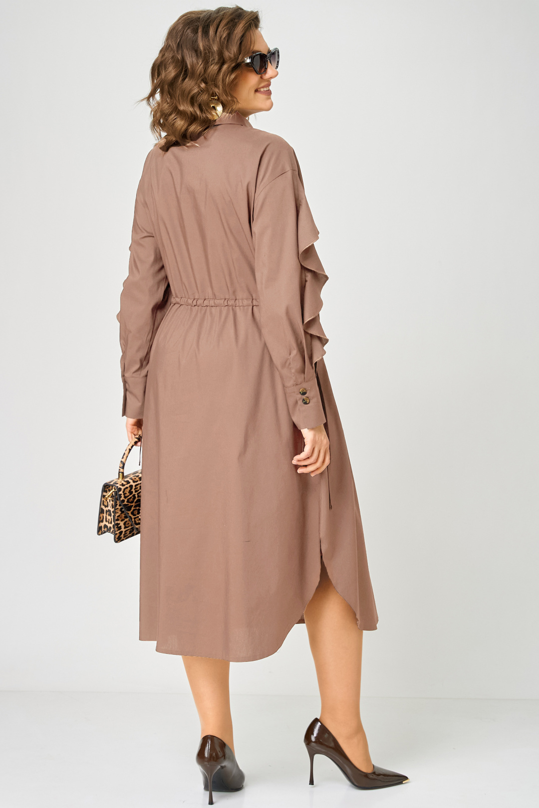 Платье EVA GRANT 7223 мокко - фото 6