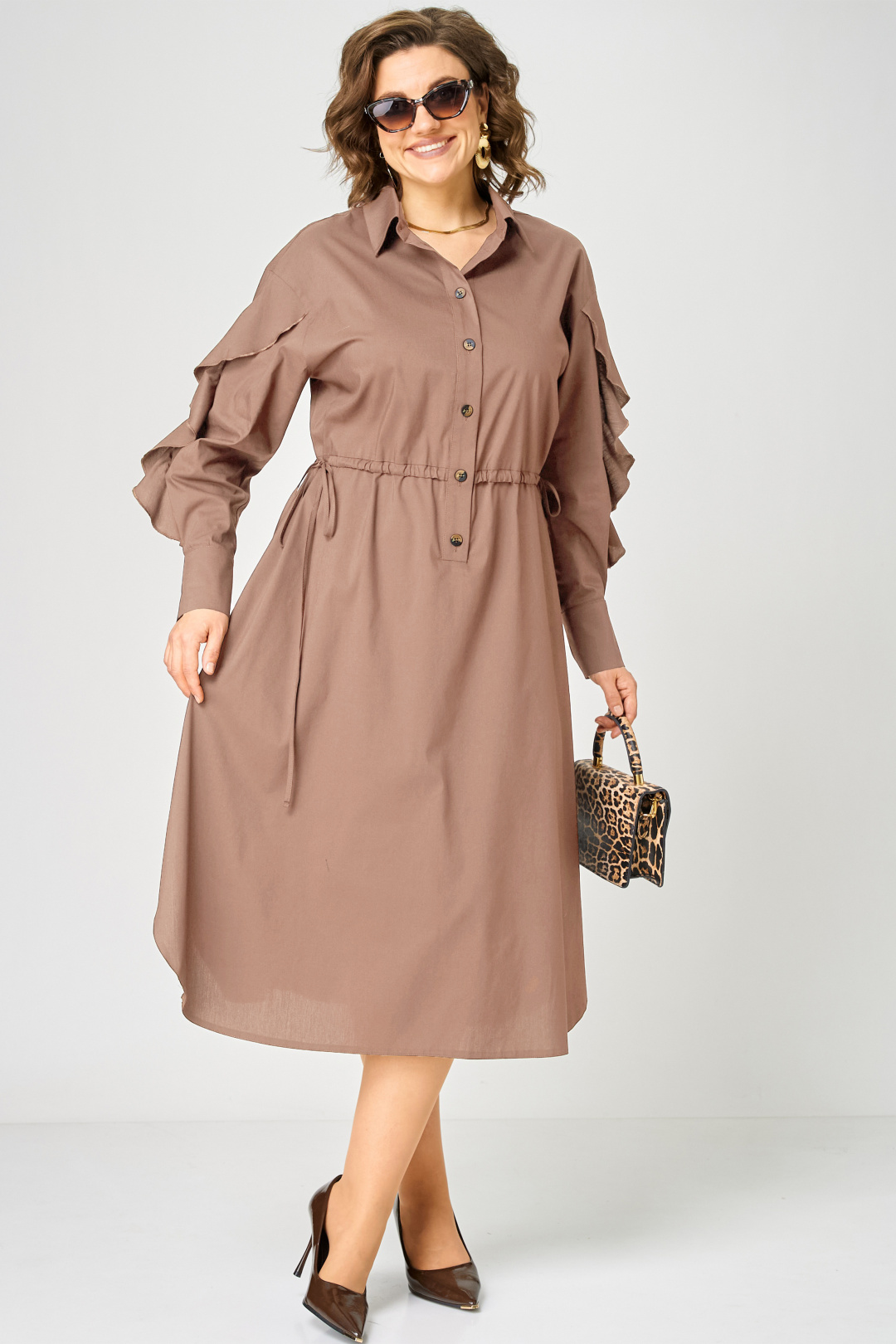 Платье EVA GRANT 7223 мокко