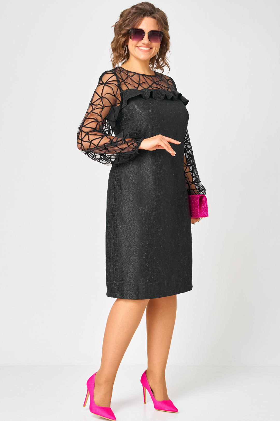 Платье EVA GRANT 7284В черный - фото 3