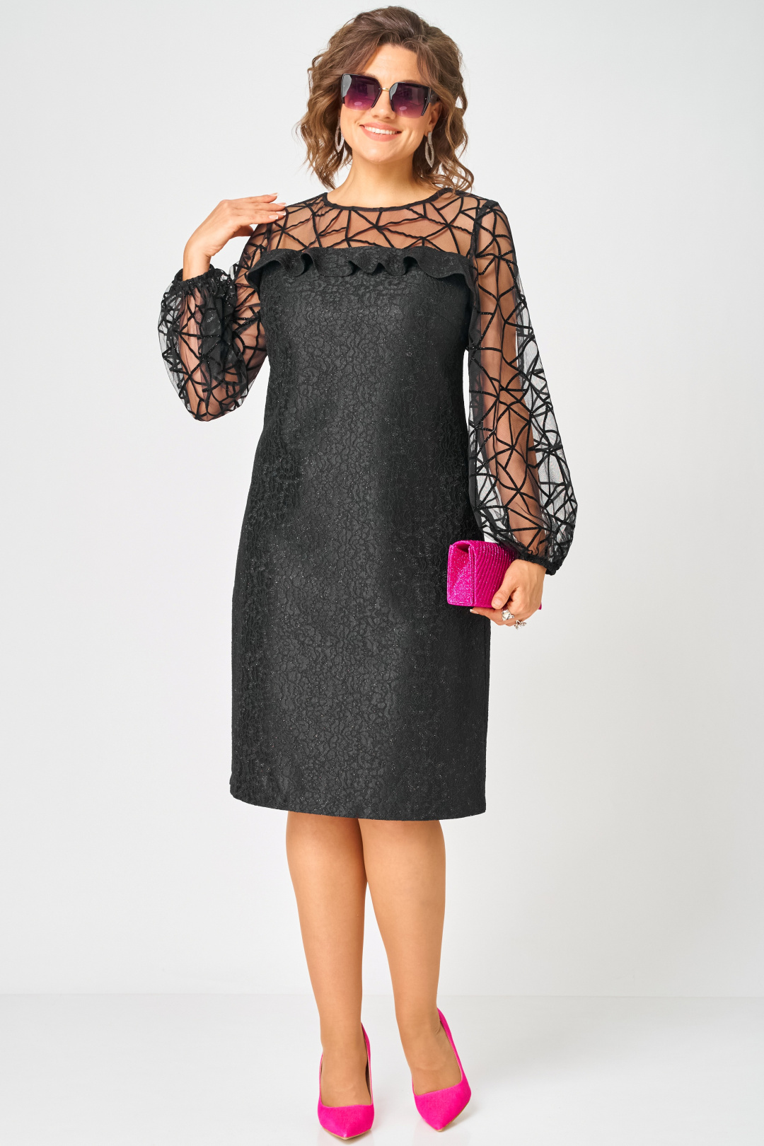 Платье EVA GRANT 7284В черный - фото 4