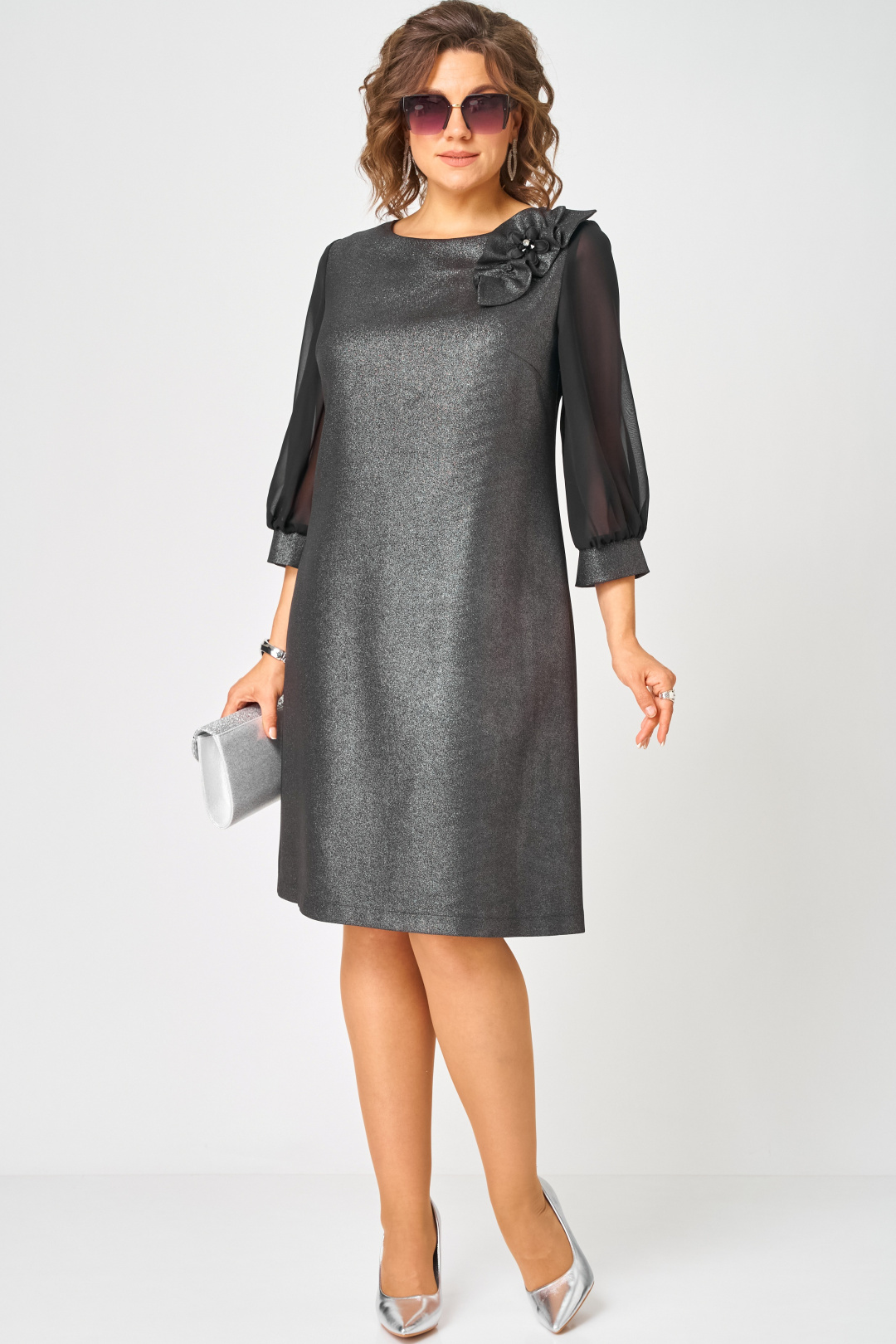 Платье EVA GRANT 7310D графит - фото 1