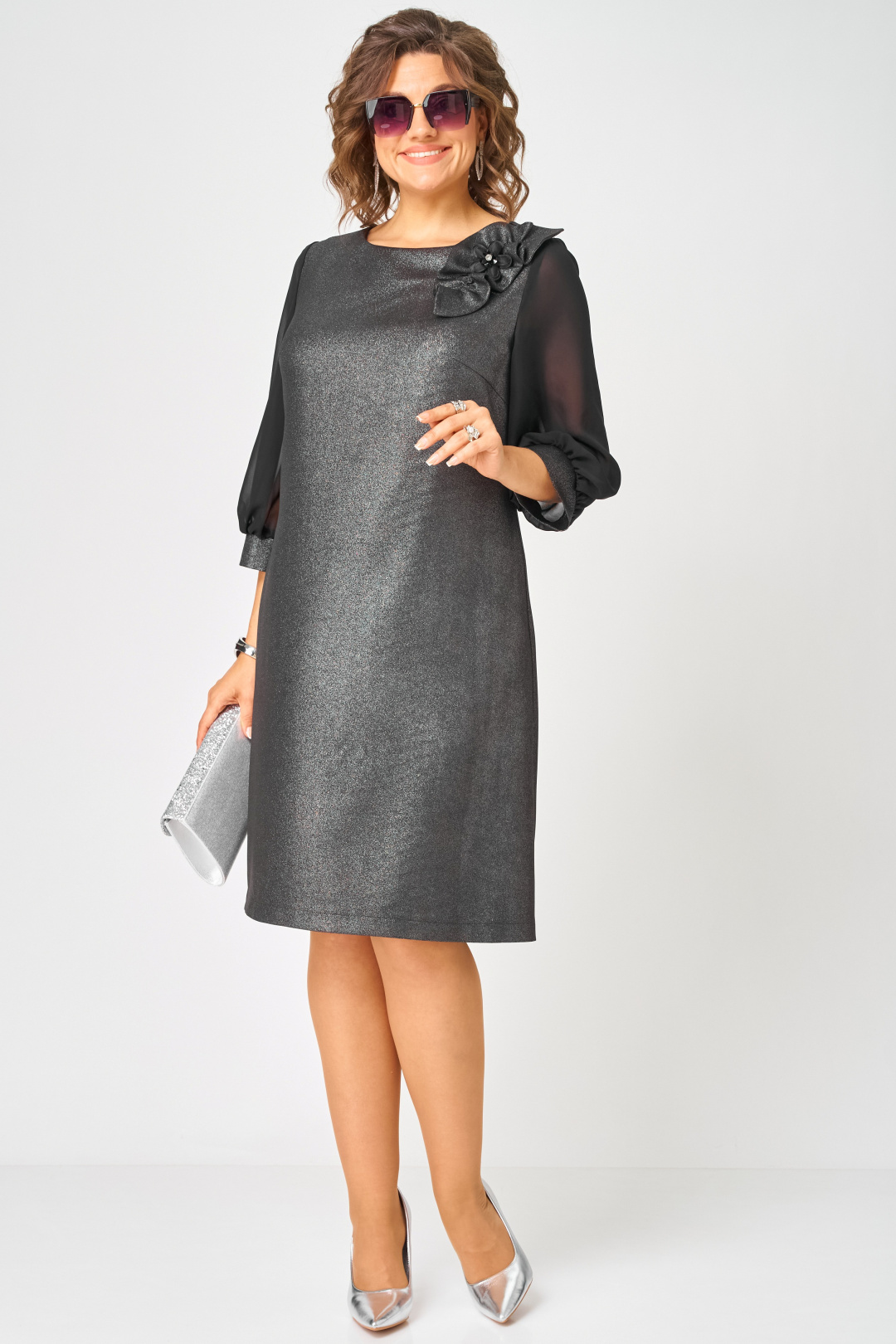 Платье EVA GRANT 7310D графит - фото 2