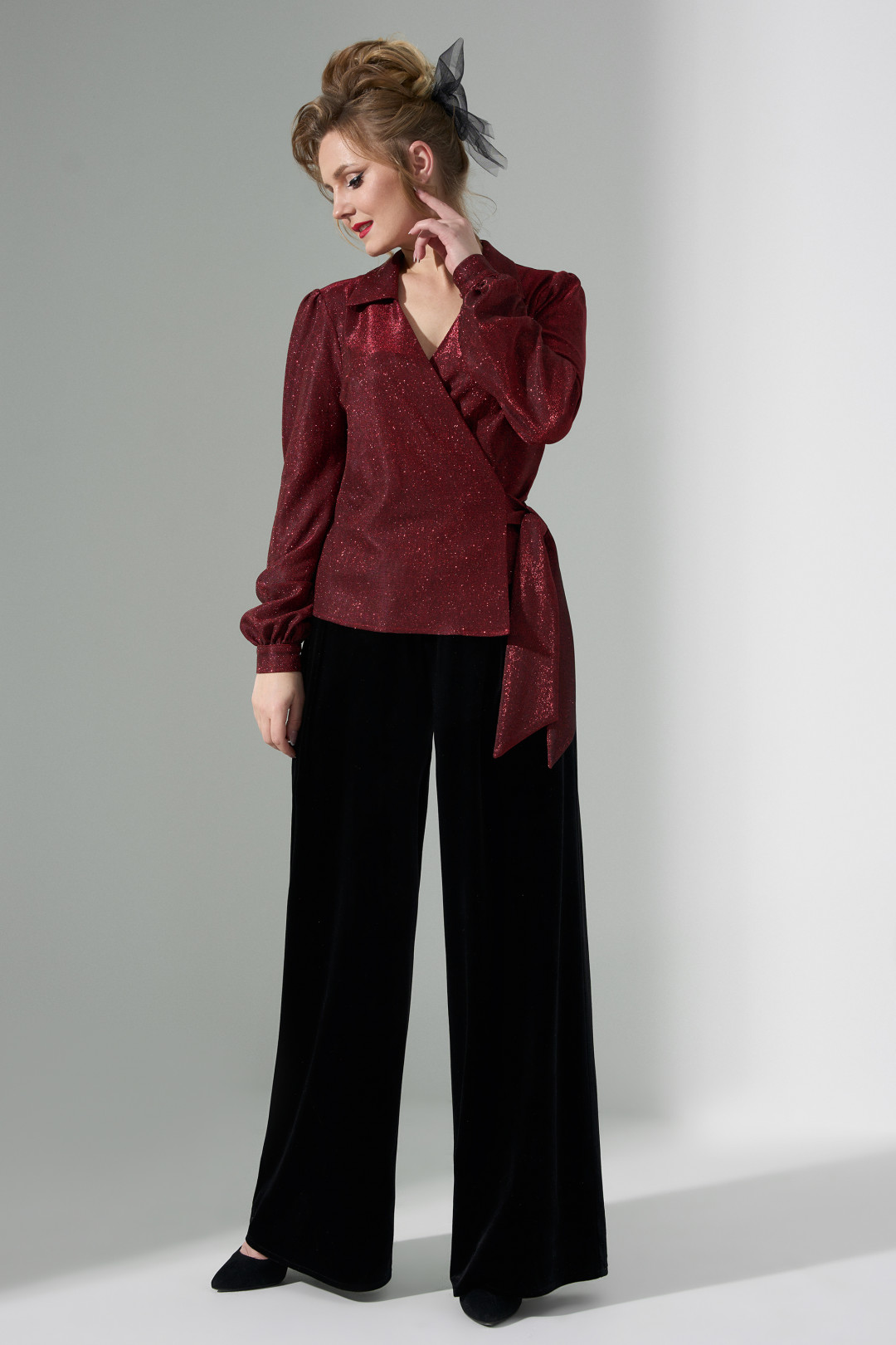 Блузка ЕвроМода 484 красный - фото 2