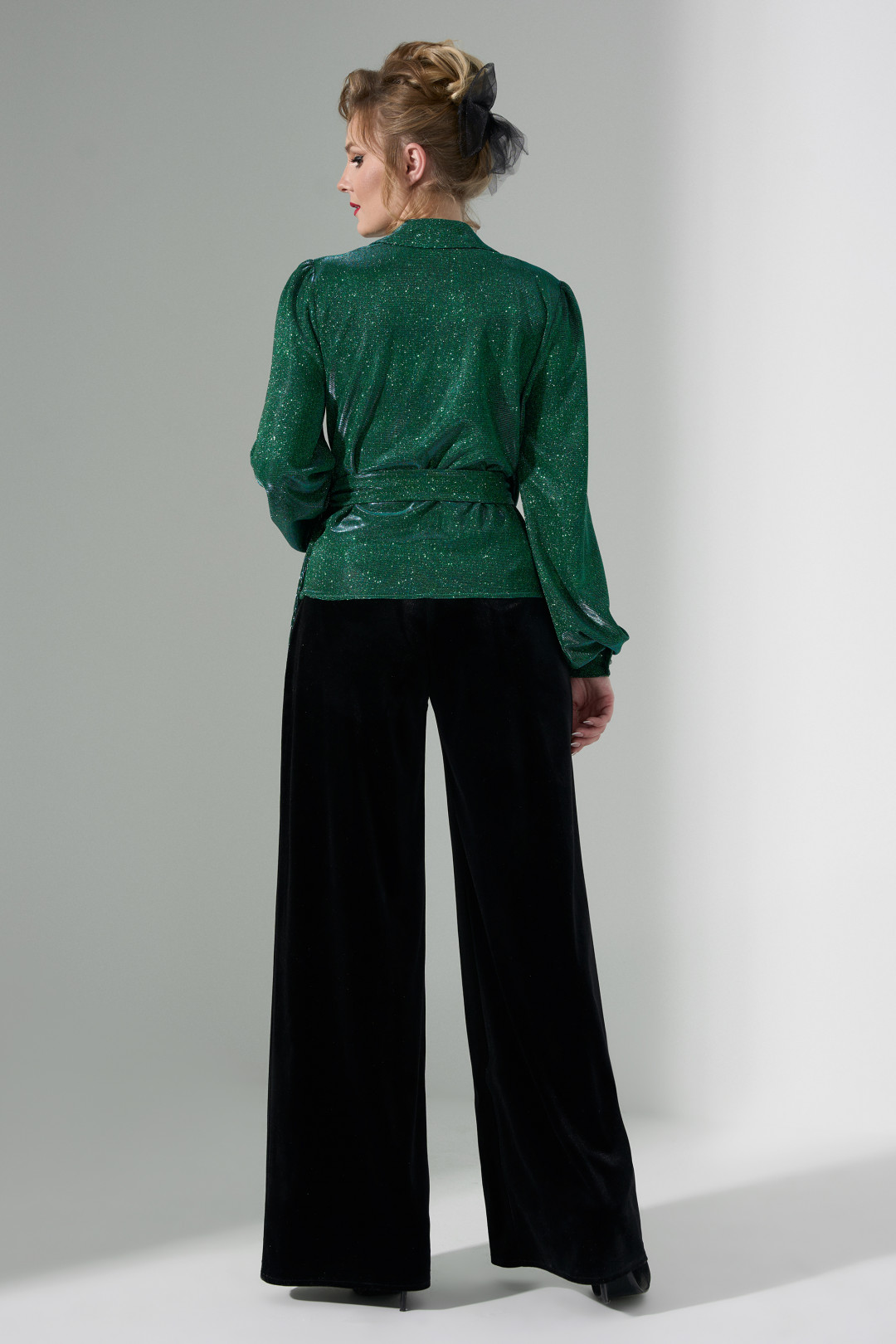 Блузка ЕвроМода 484 зеленый - фото 2