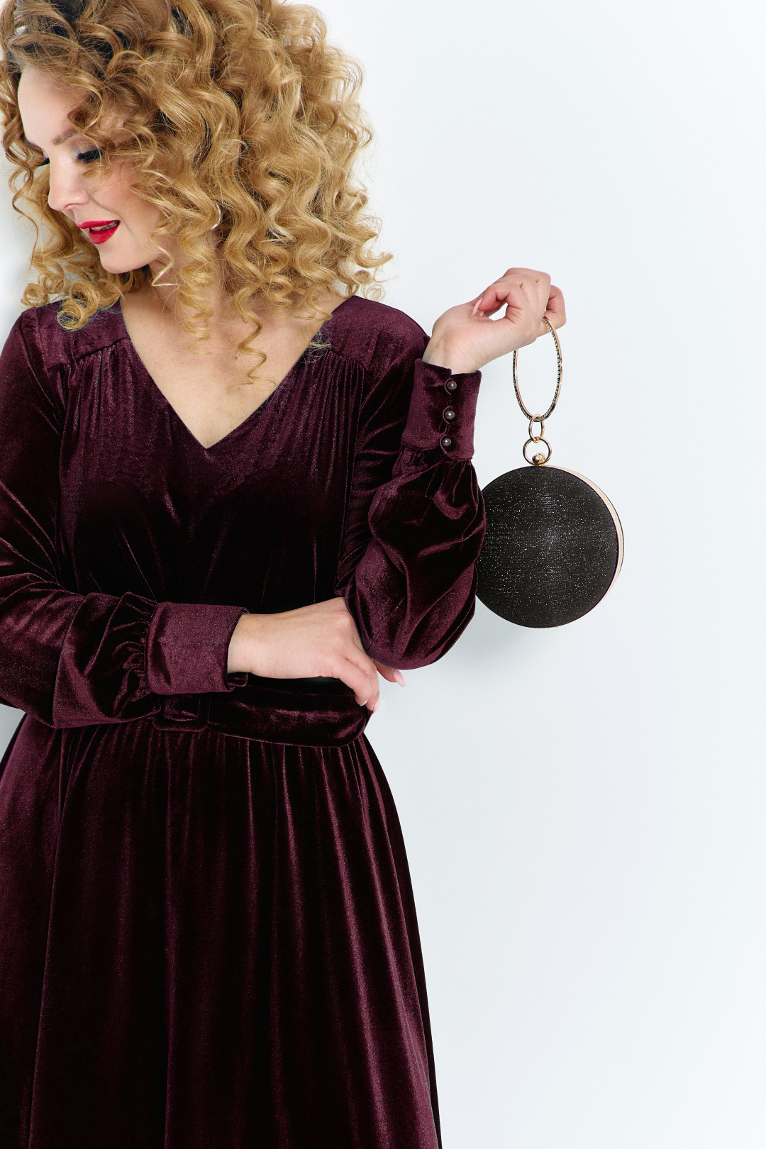 Платье ЕвроМода 492 вишневый - фото 3