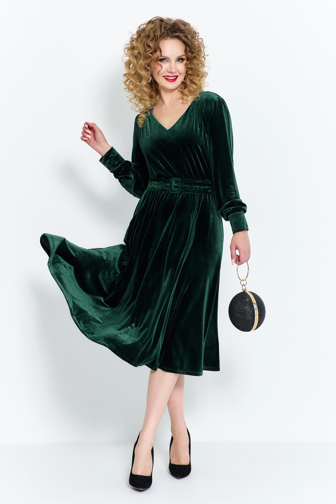 Платье ЕвроМода 492 зеленый - фото 4