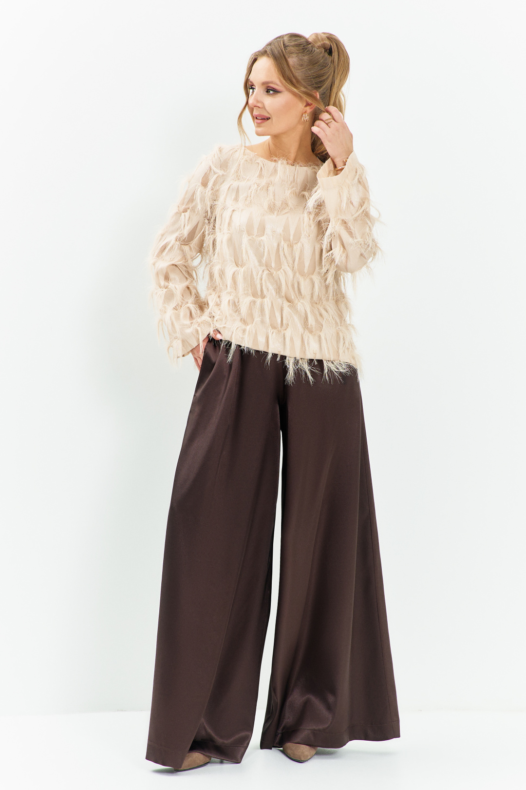 Костюм ЕвроМода 663 горький шоколад - фото 1