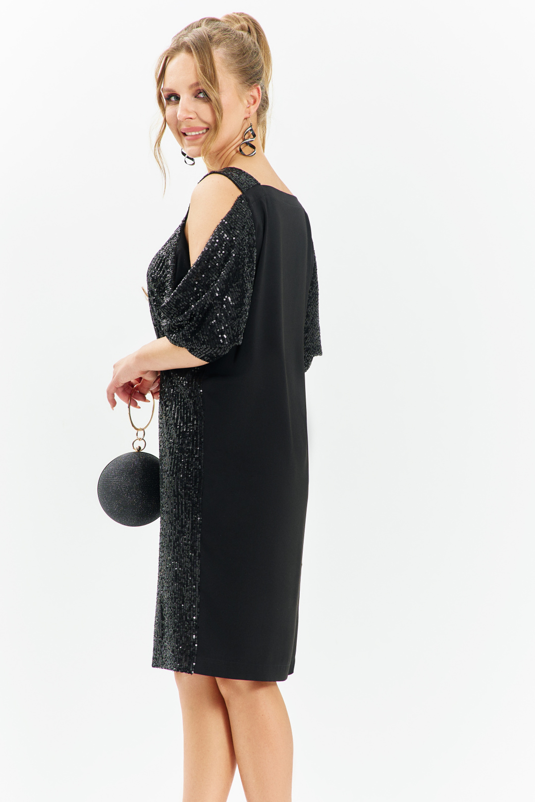 Платье ЕвроМода 673 черный - фото 2