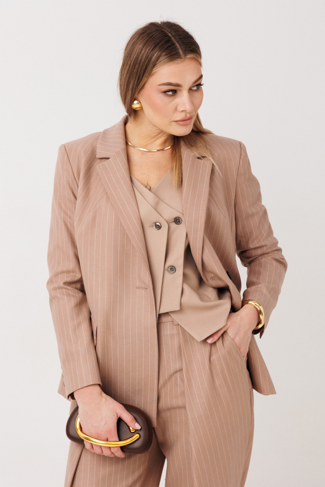 Костюм Фантазия Мод 5220 пудрово-бежевый - фото 2