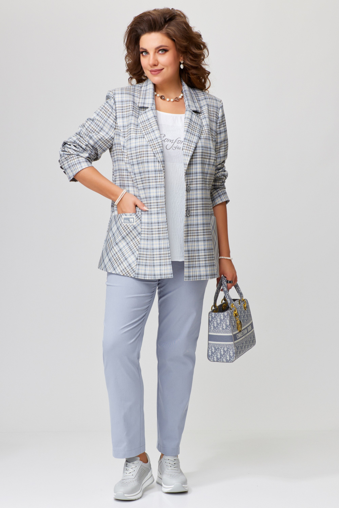 Костюм FITA 1486 серо голубой - фото 3