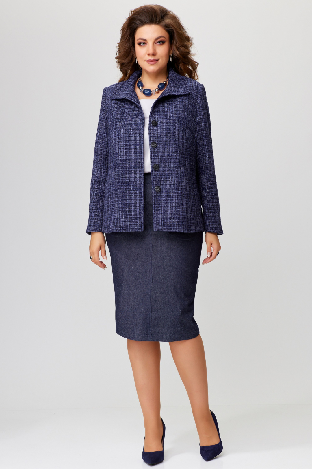 Костюм FITA 1784 сине-баклажановый - фото 1