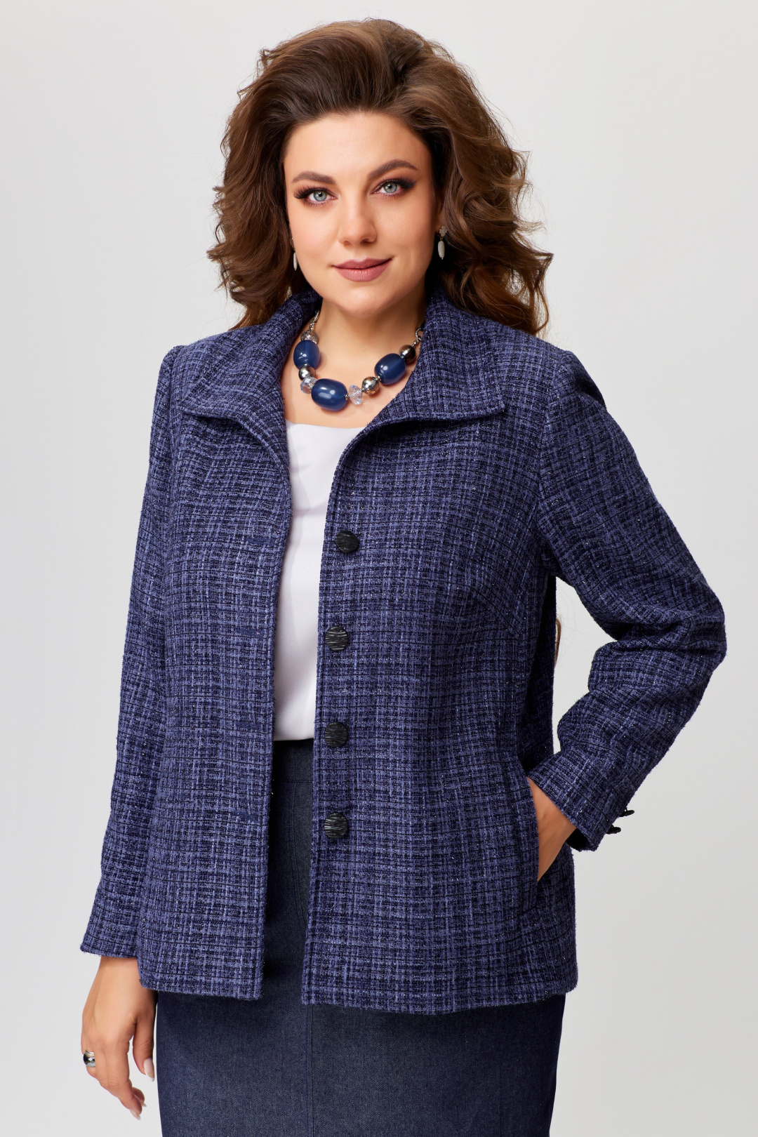 Костюм FITA 1784 сине-баклажановый - фото 3