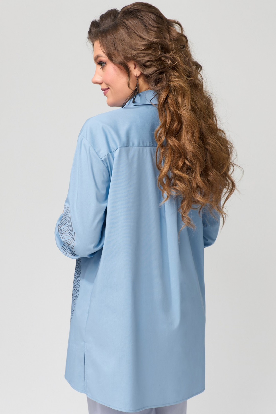 Блузка FITA 20313 голубой - фото 5