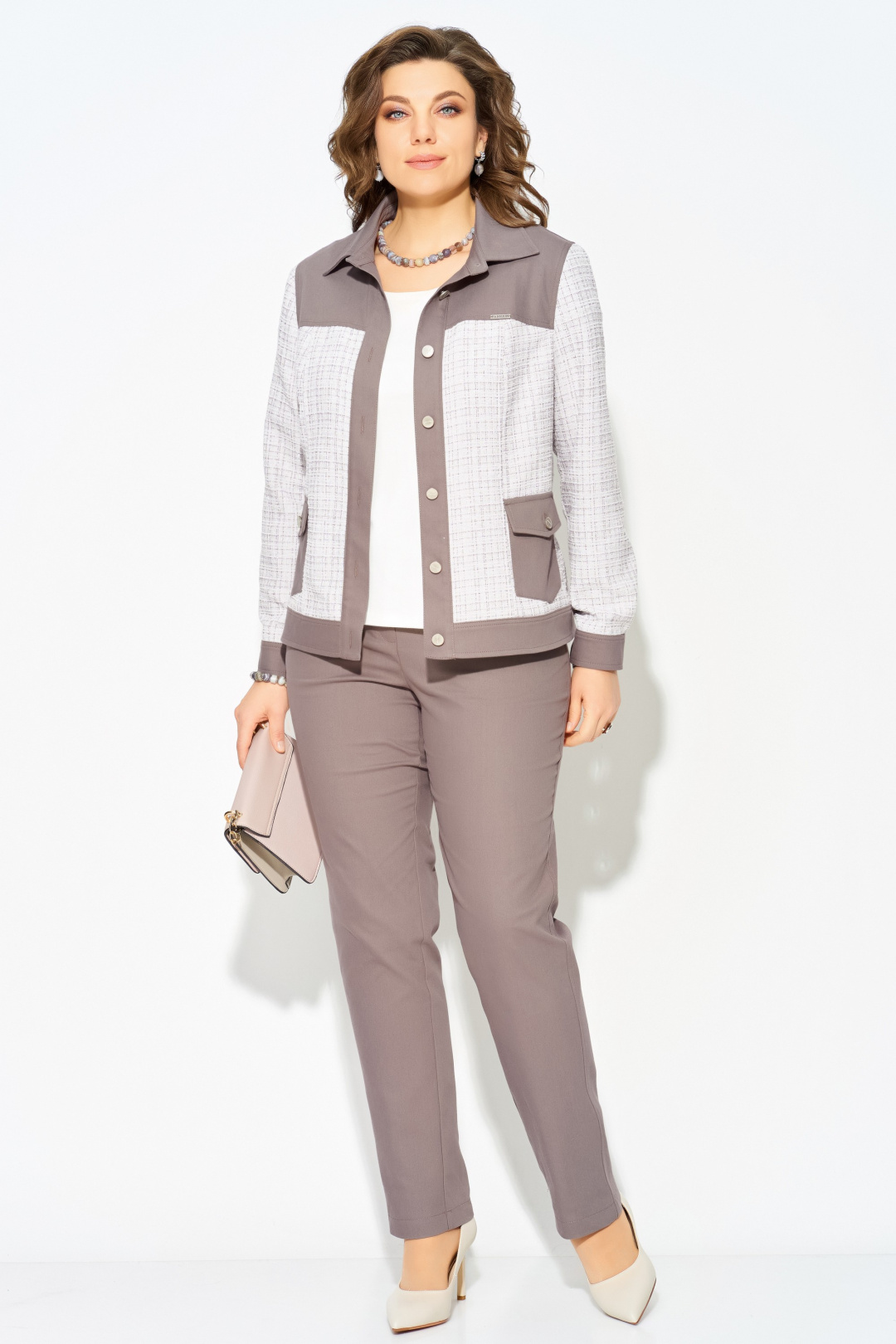 Комплект FITA 3232 бежево-шоколадный - фото 1