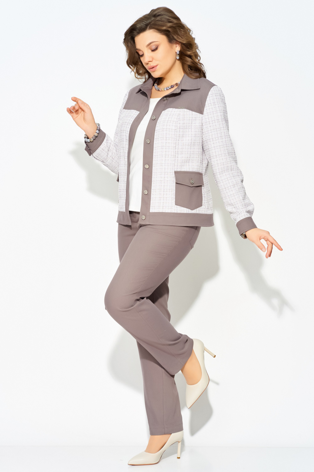 Комплект FITA 3232 бежево-шоколадный - фото 2