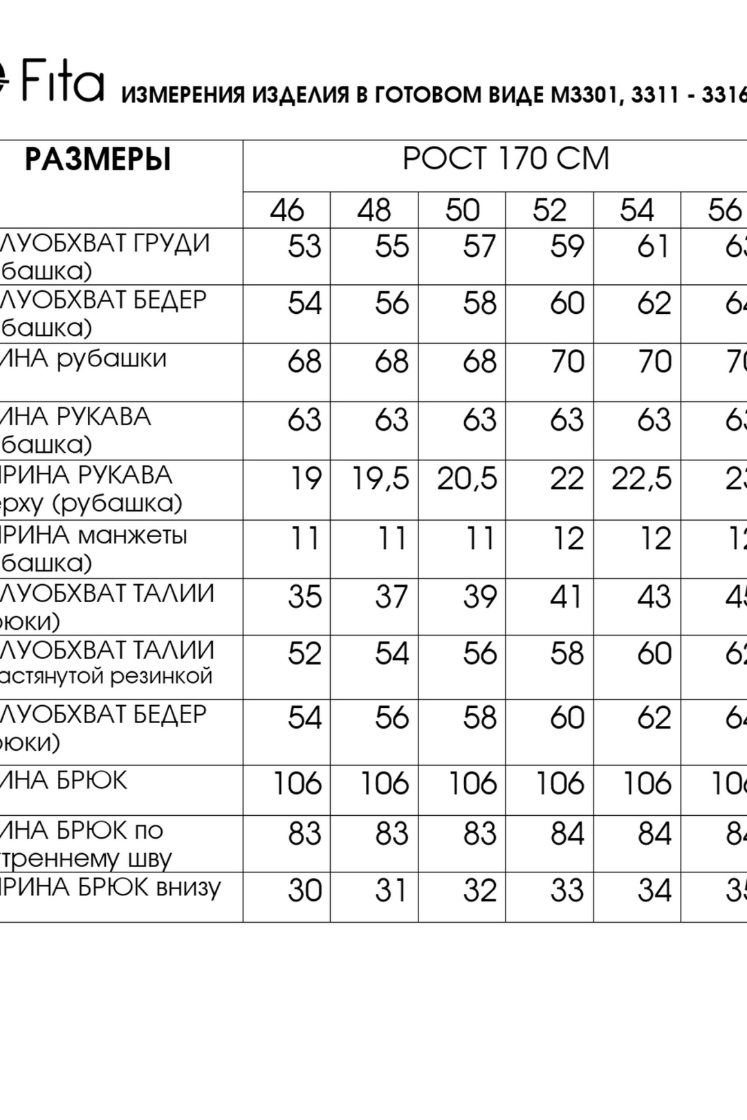 Костюм FITA 3315 небесно-голубой