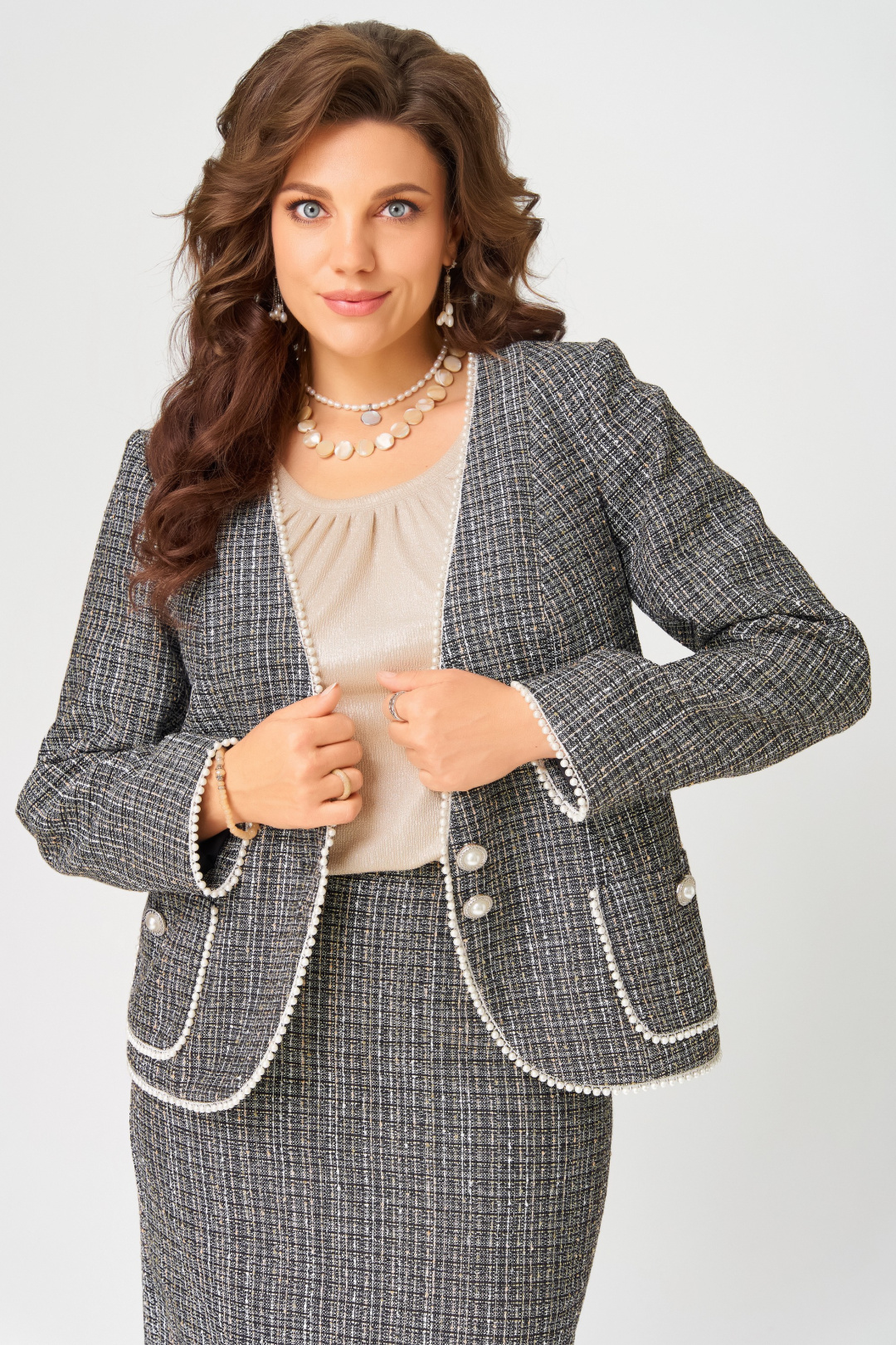 Костюм FITA 4121 серо-бежевый - фото 5