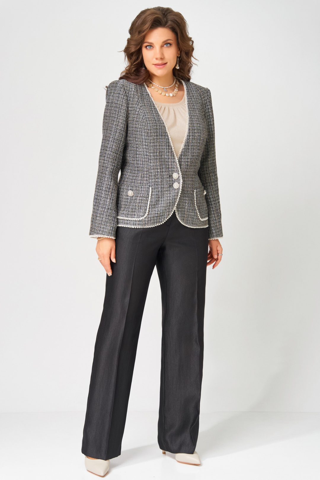 Костюм FITA 4122 черно-бежевый - фото 1