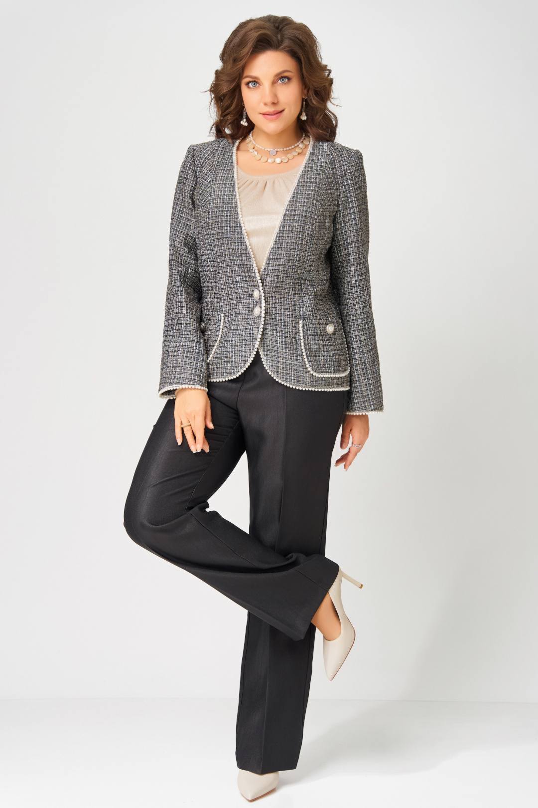 Костюм FITA 4122 черно-бежевый - фото 2