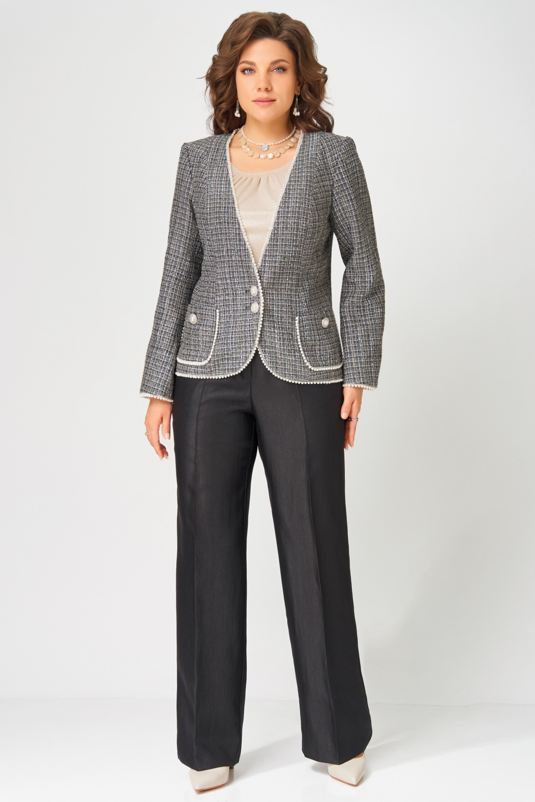 Костюм FITA 4122 черно-бежевый - фото 3