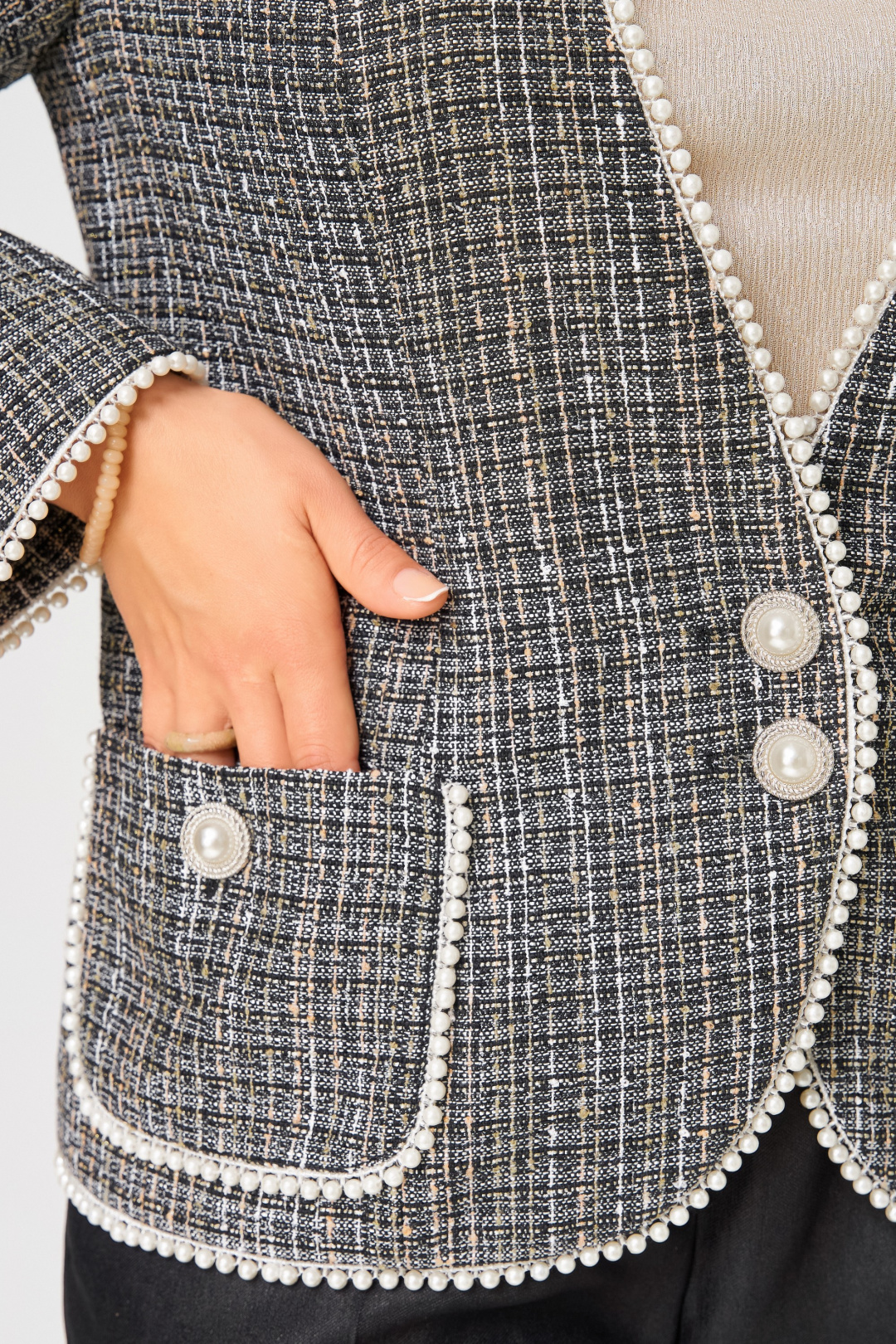 Костюм FITA 4122 черно-бежевый - фото 6