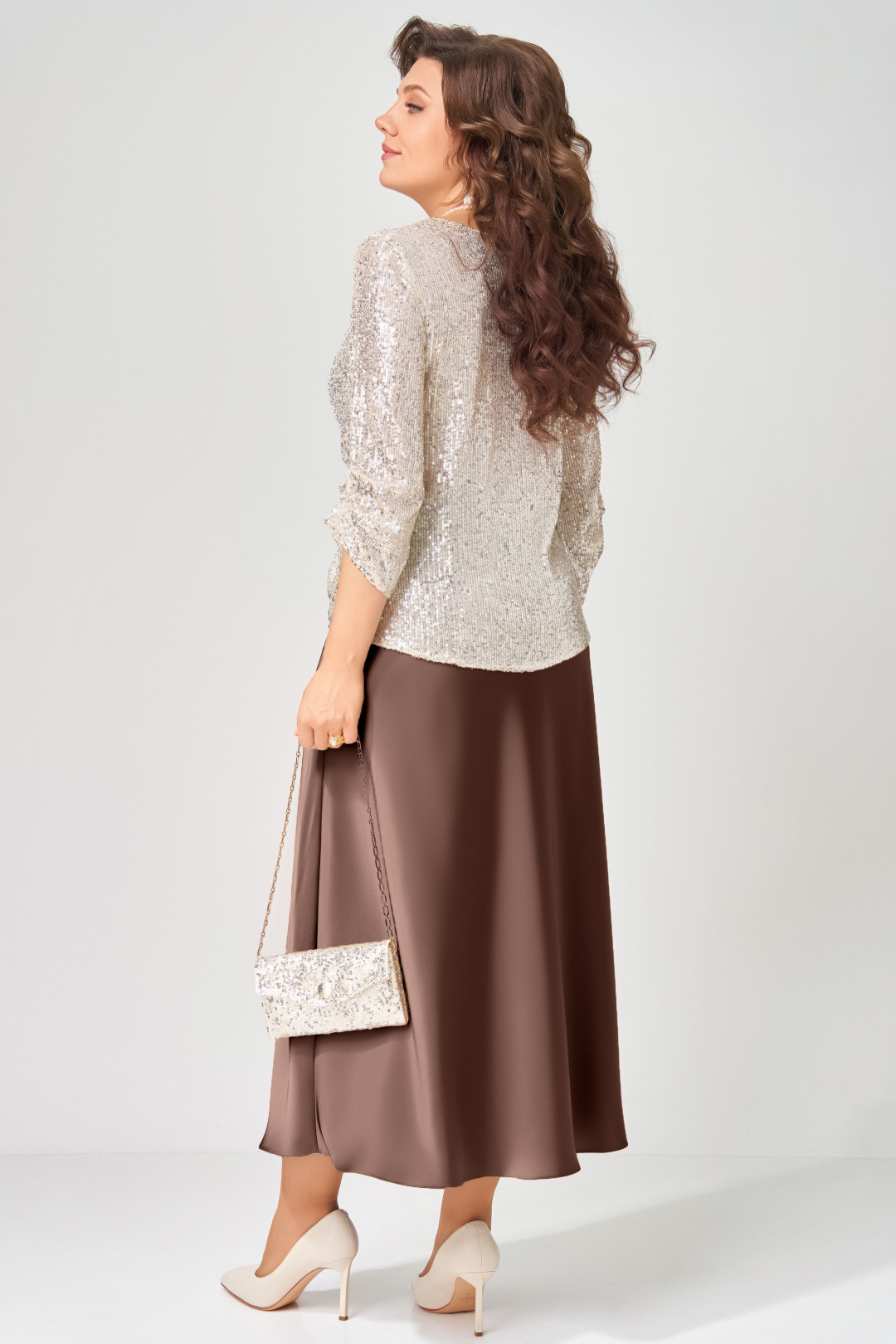 Костюм FITA 4153 шоколадно-бежевый - фото 6