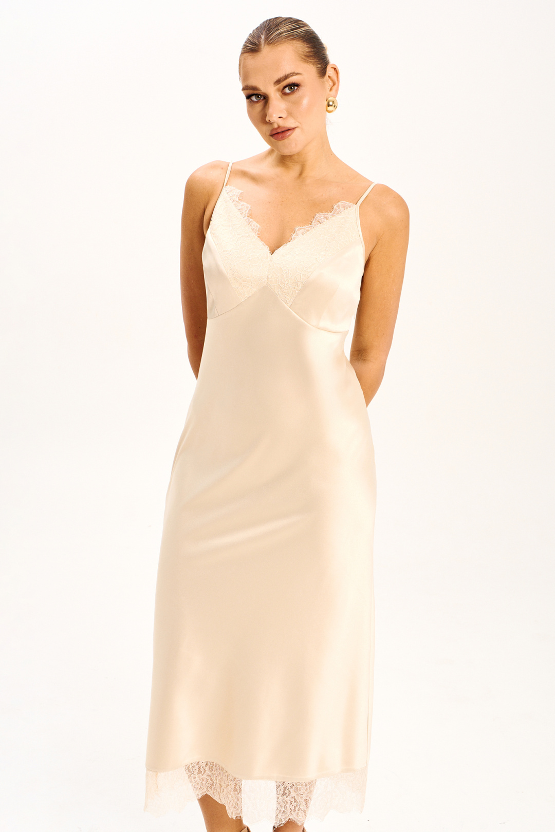 Платье Foxy Fox 1839 бежевый - фото 4