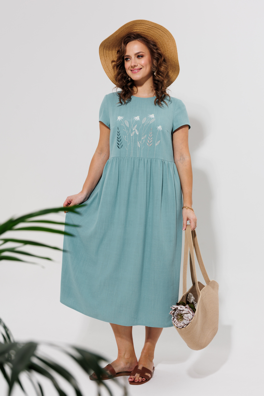 Платье Галеан Cтиль 965 голубой - фото 6