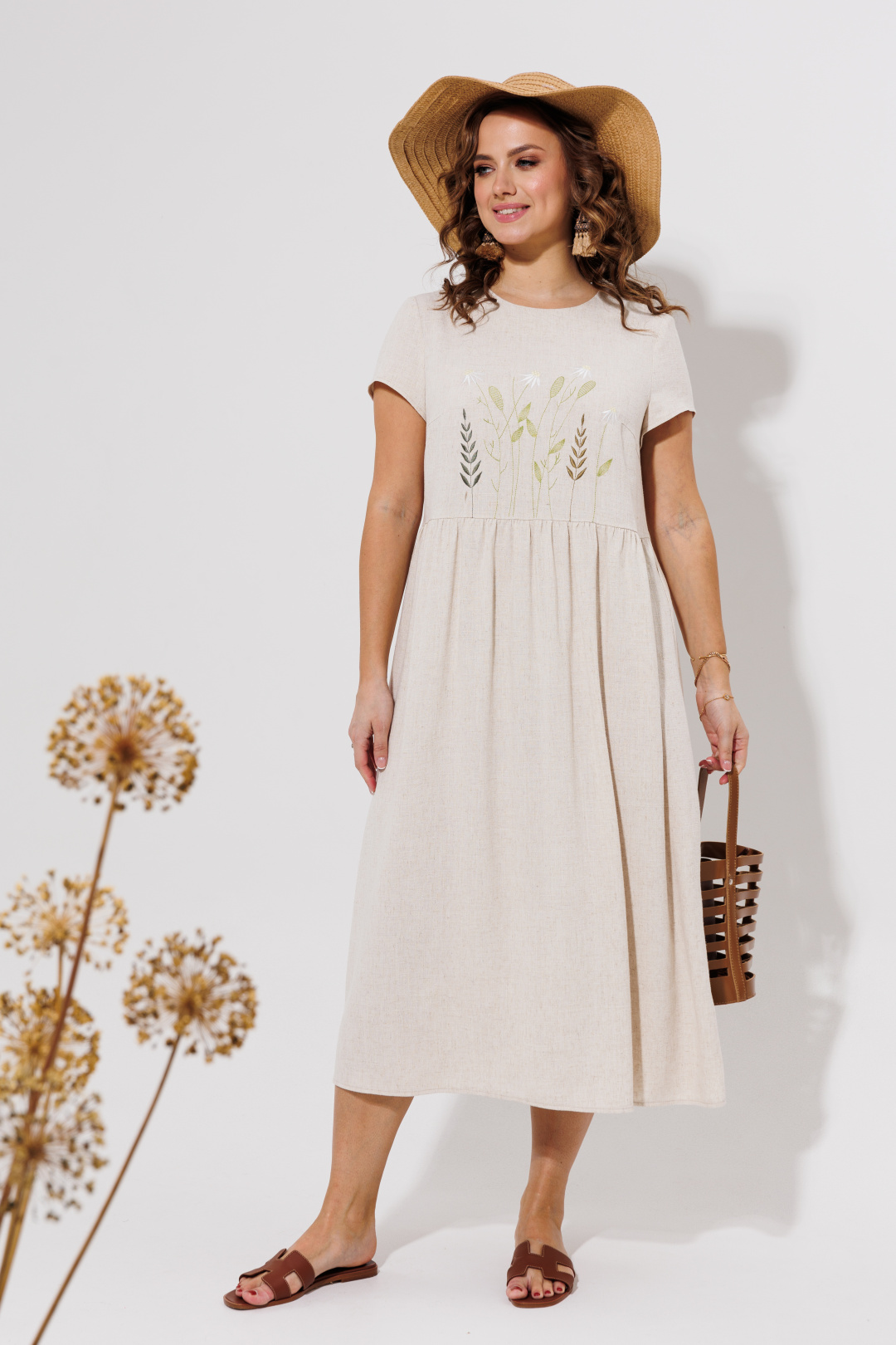 Платье Галеан Cтиль 965 светло-бежевый - фото 2