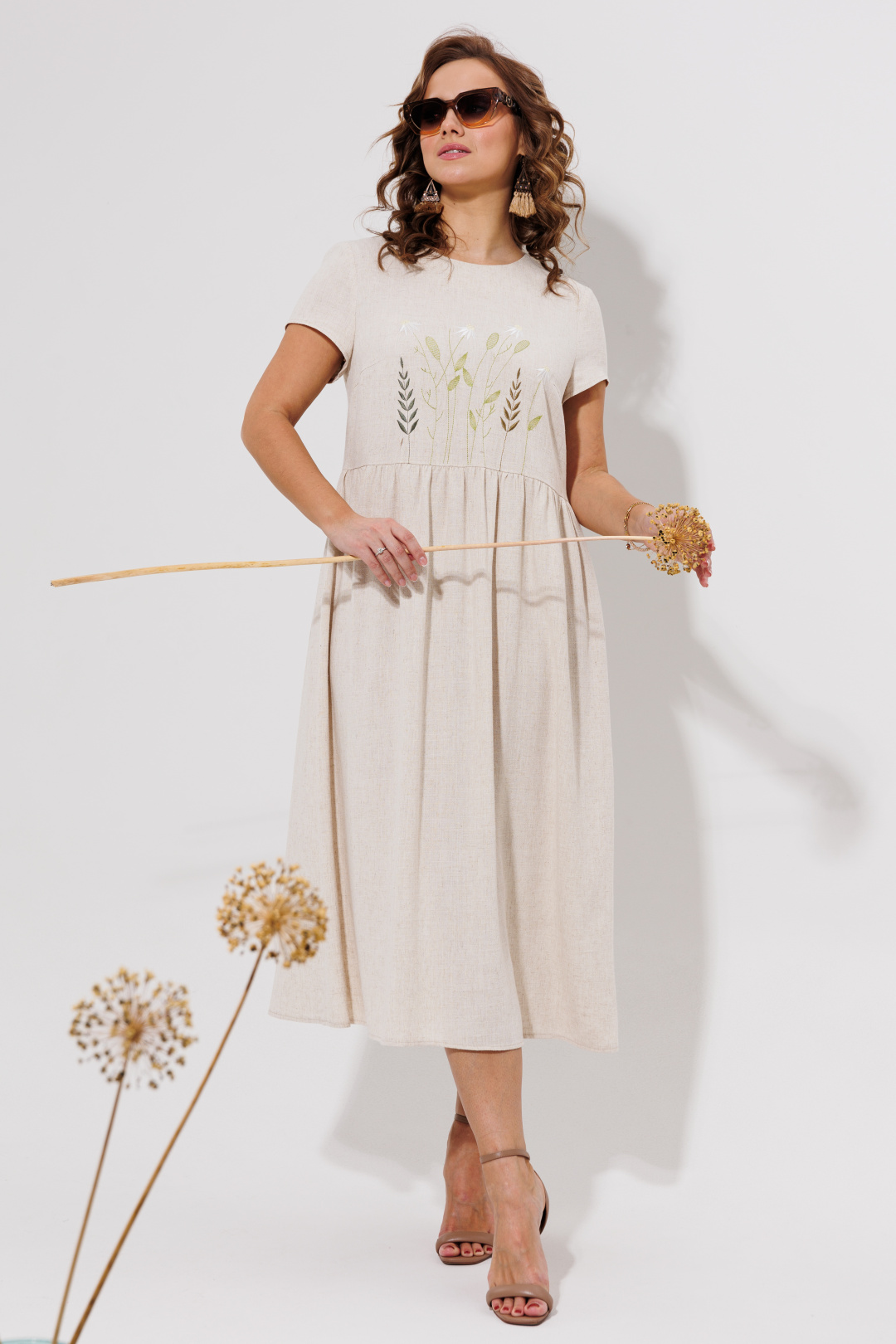 Платье Галеан Cтиль 965 светло-бежевый - фото 6