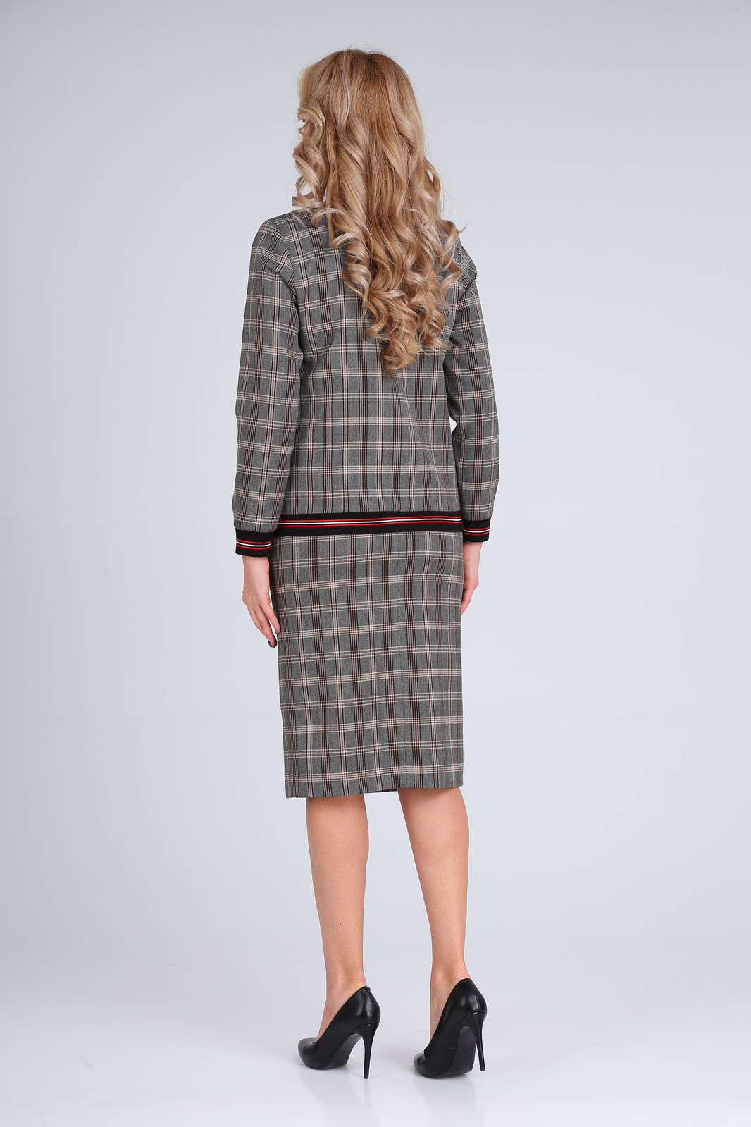 Костюм Gamma & Gracia 167 серый клетка - фото 2