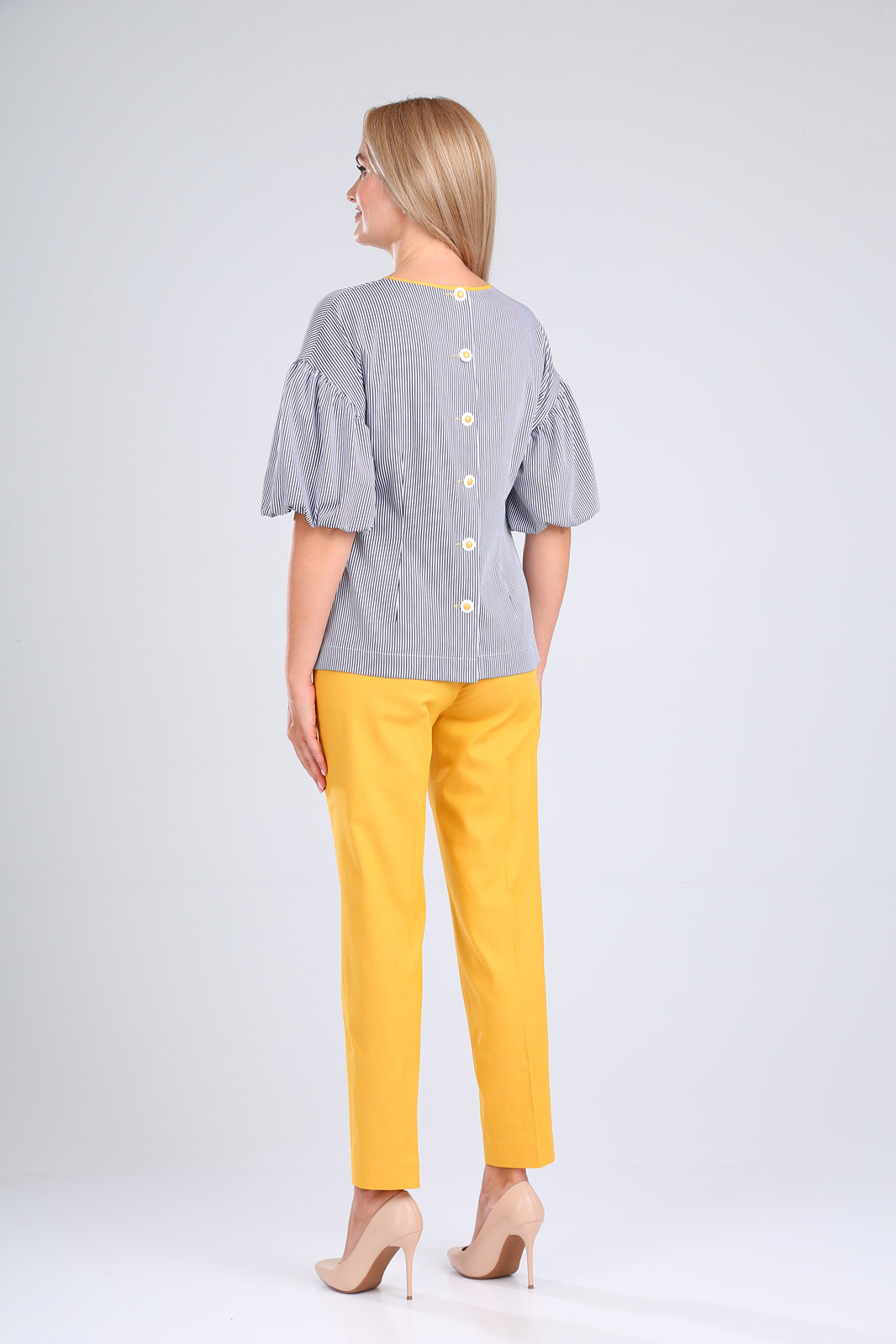 Костюм Gamma & Gracia 474 медовый белый синяя полоса - фото 4