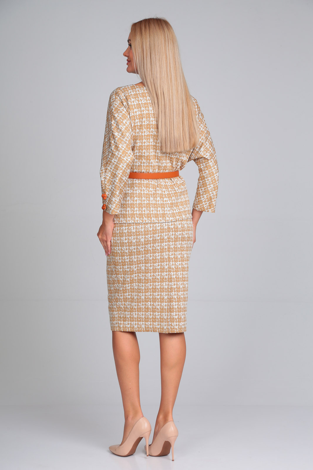 Костюм Gamma & Gracia 601 бежевый клетка - фото 5