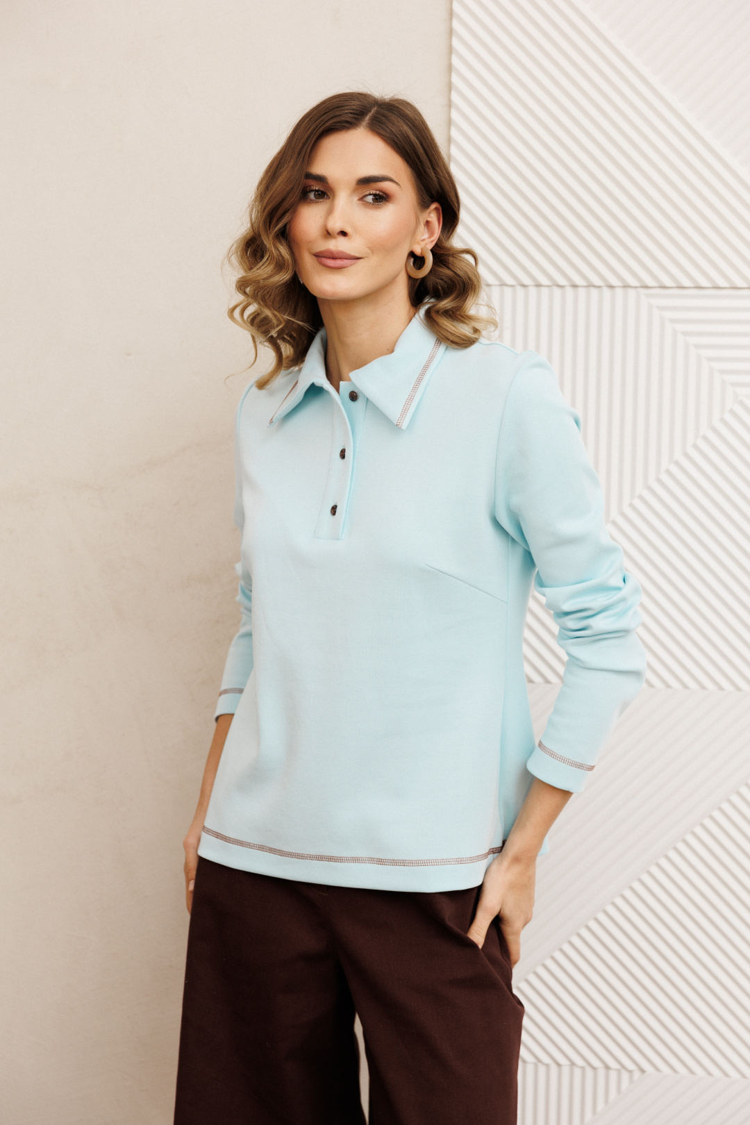 Джемпер GIZART 15422 голубой - фото 1