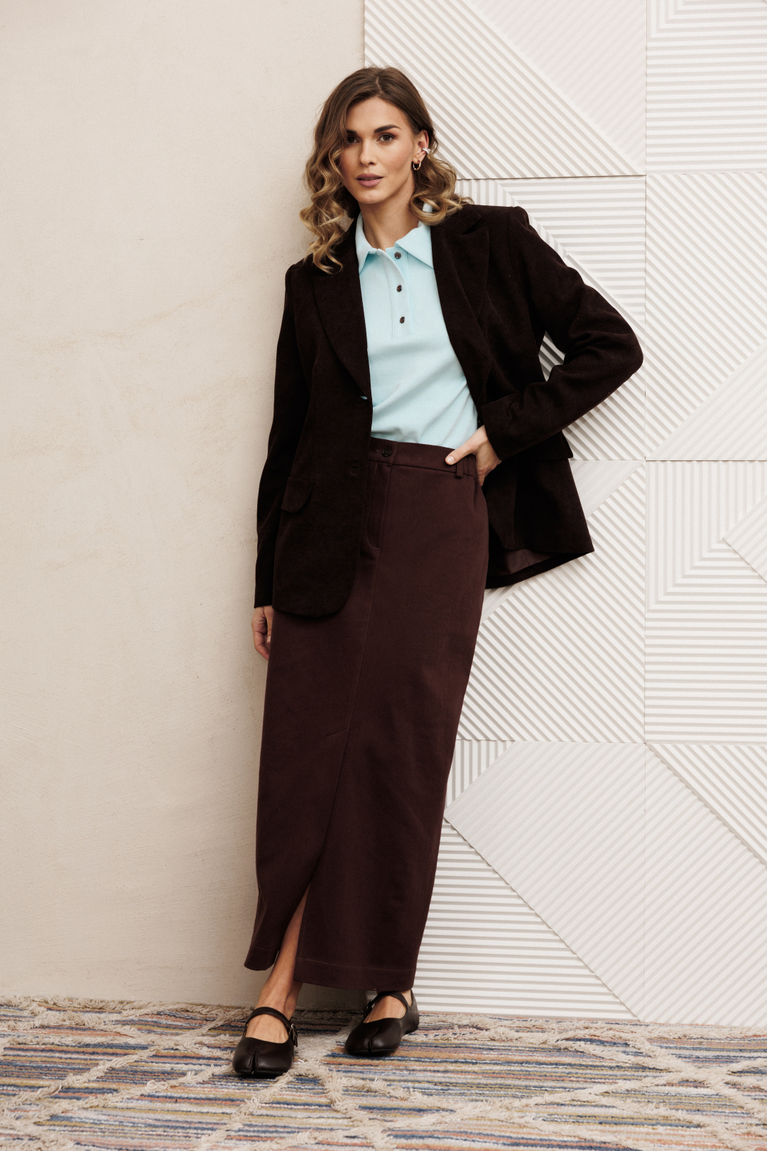 Юбка GIZART 35348-1 шоколадный джинс