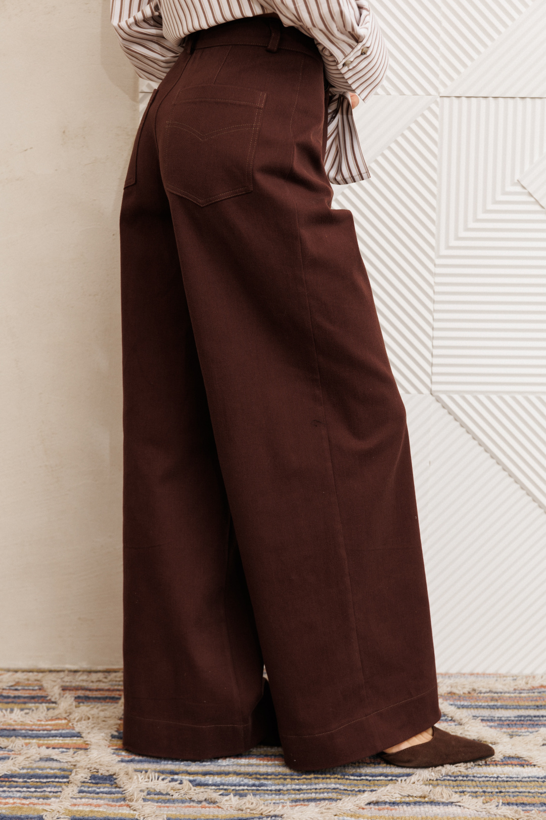 Брюки GIZART 35377 шоколадный джинс - фото 5