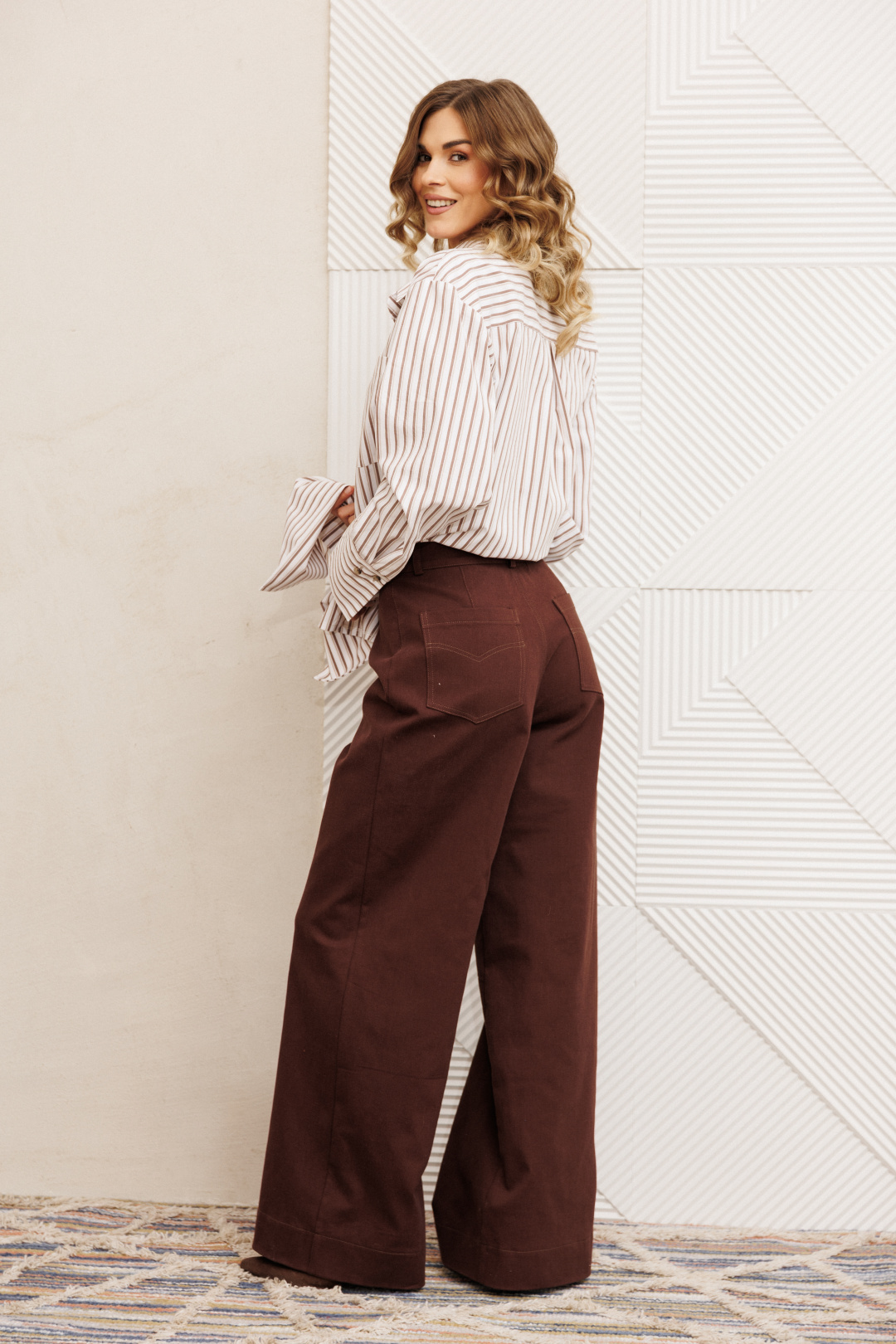 Брюки GIZART 35377 шоколадный джинс