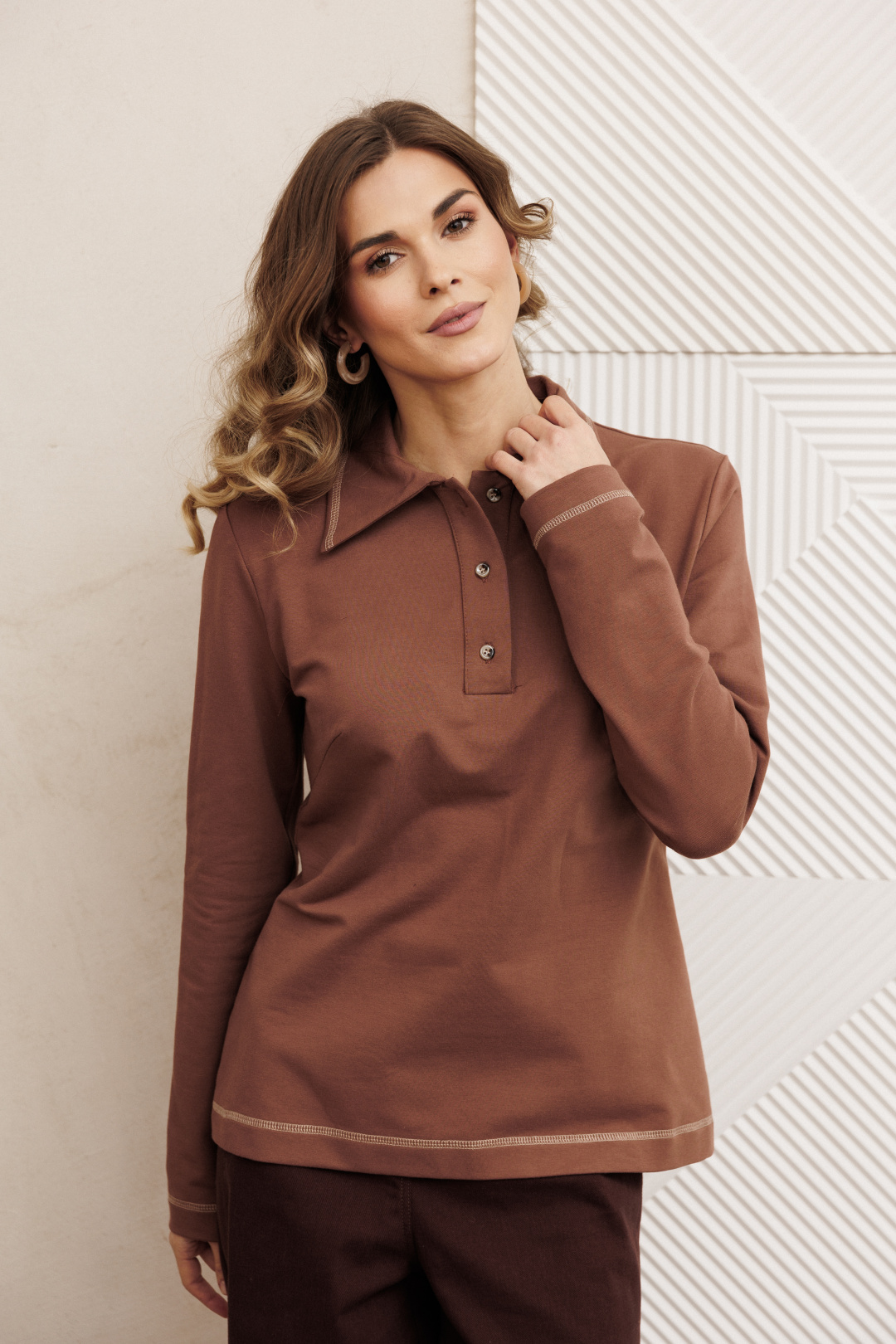 Костюм GIZART 5415 мокко мусс + шоколадный джинс - фото 2