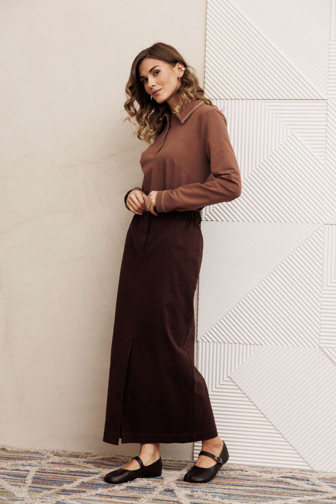 Костюм GIZART 5425 мокко мусс + шоколадный джинс - фото 6