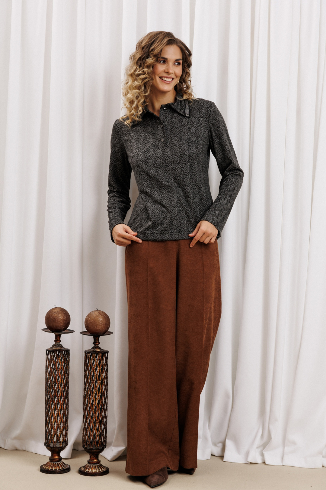 Костюм GIZART 5436 серый + коричневый