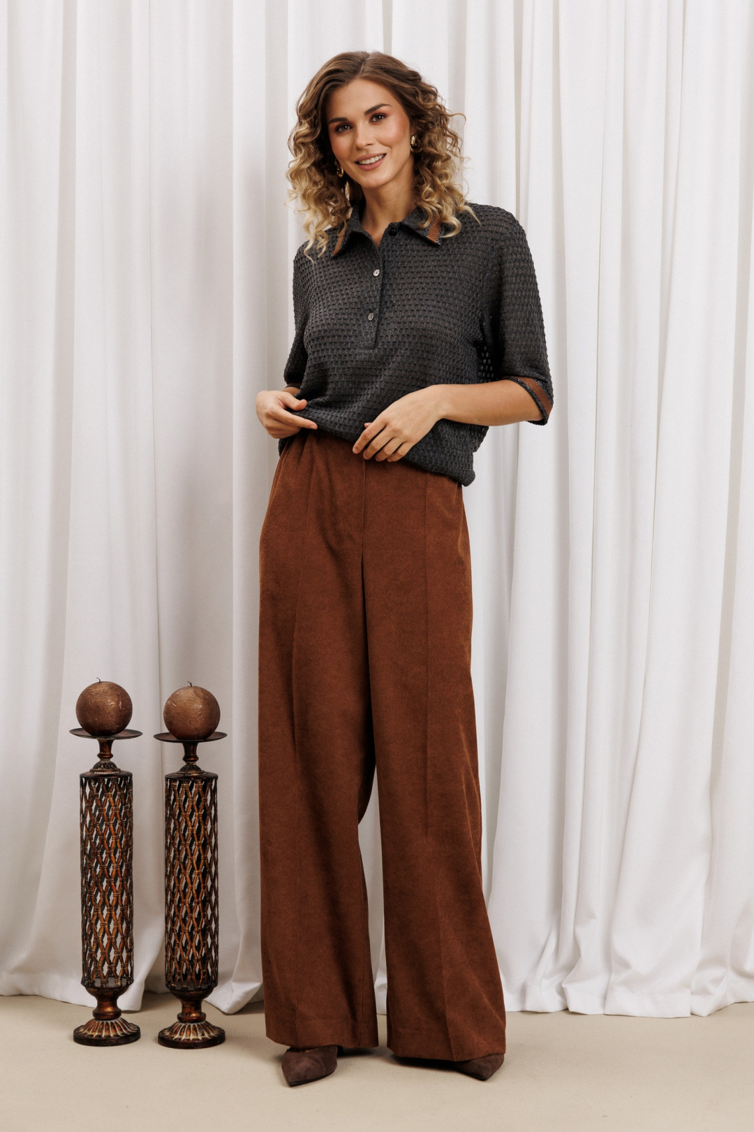 Костюм GIZART 5441 серый + коричневый