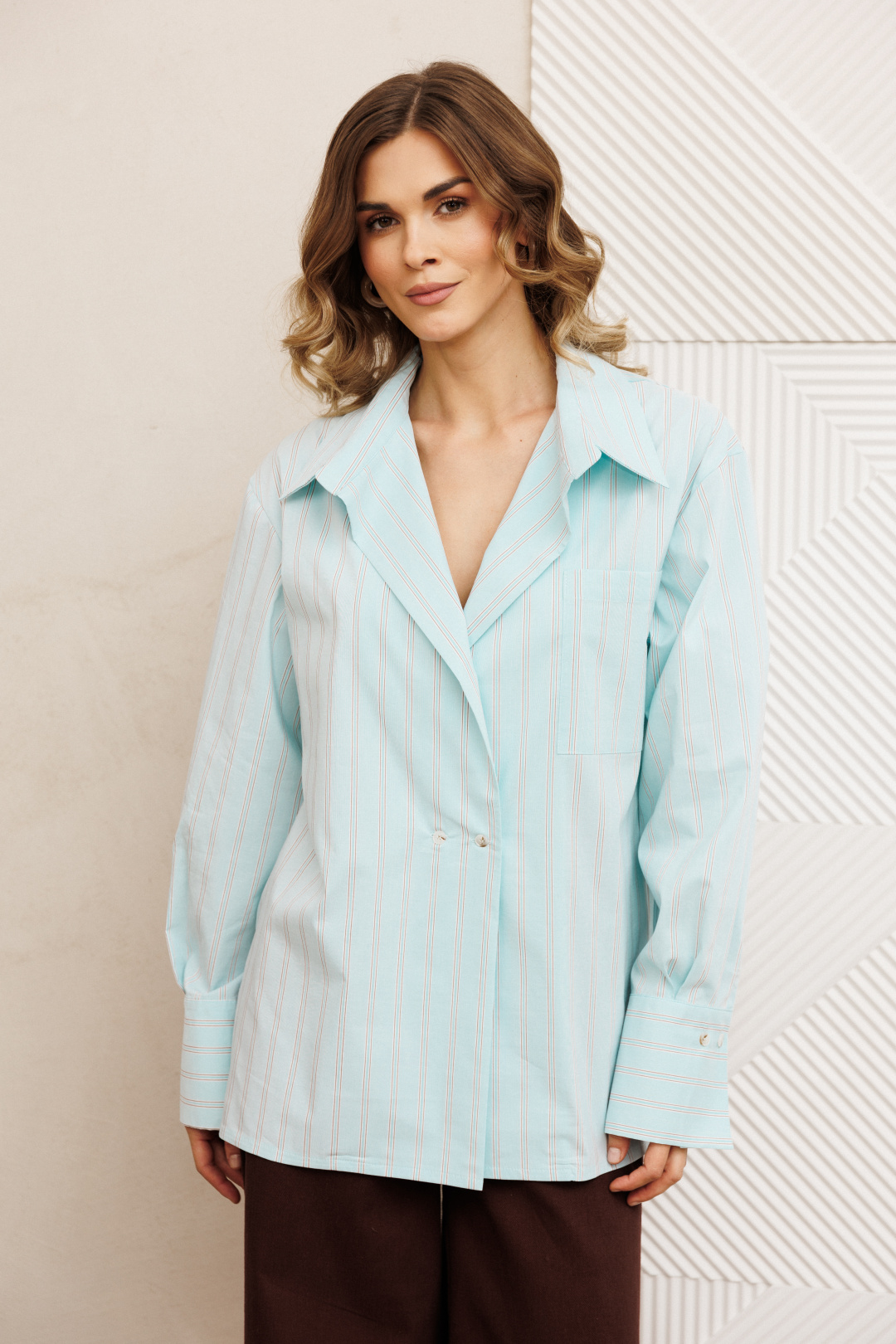 Костюм GIZART 5443 голубой + шоколад джинс