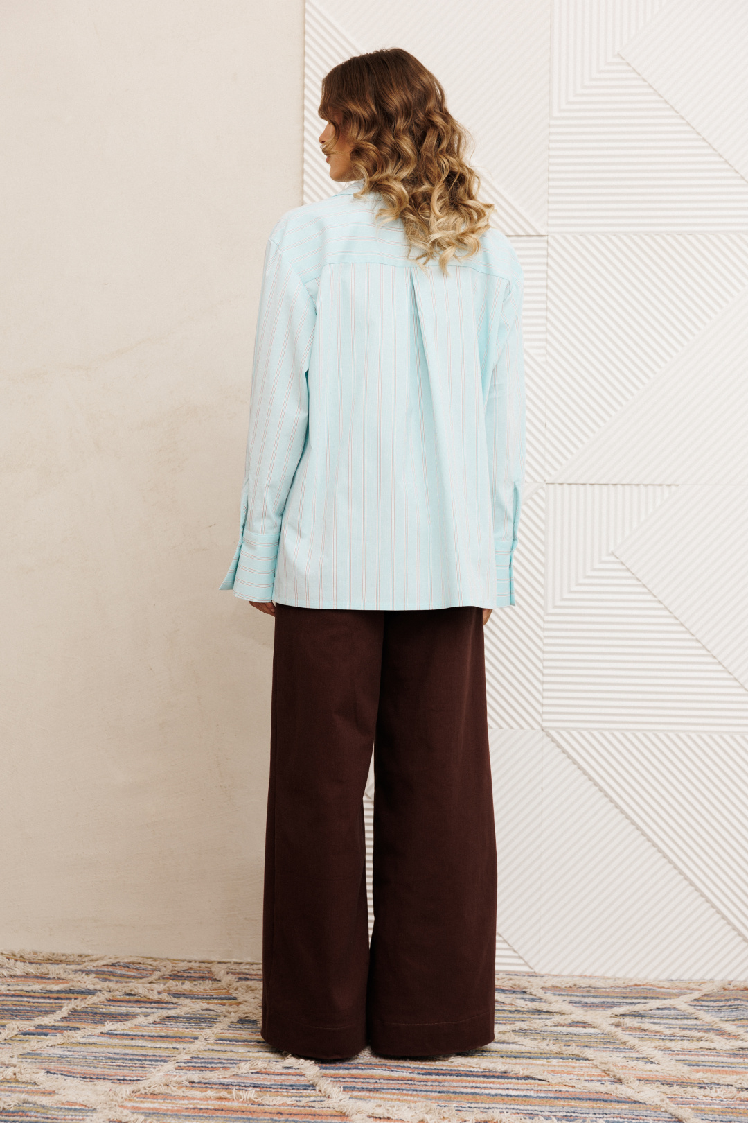 Костюм GIZART 5443 голубой + шоколад джинс