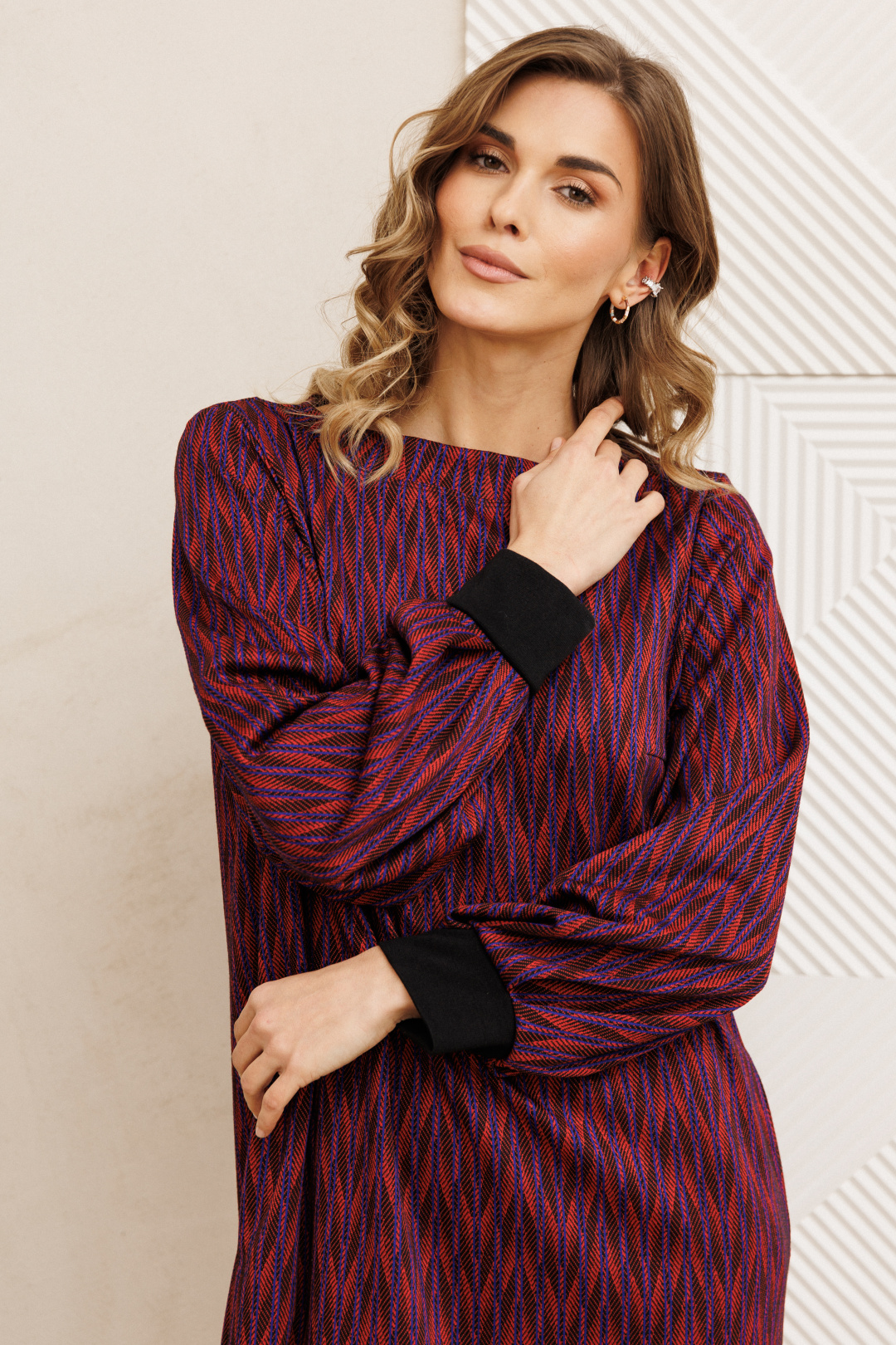 Платье GIZART 7385-1 сине-красный