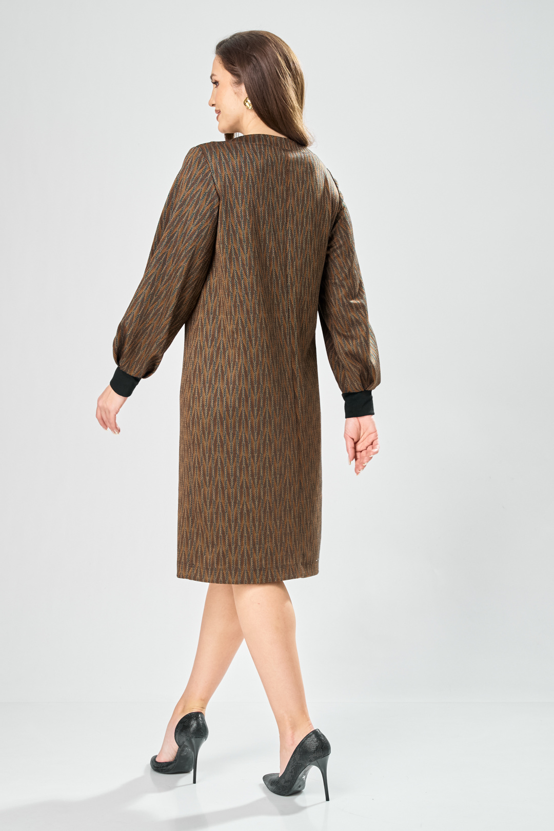 Платье GIZART 7385-1 зелено-рыжий